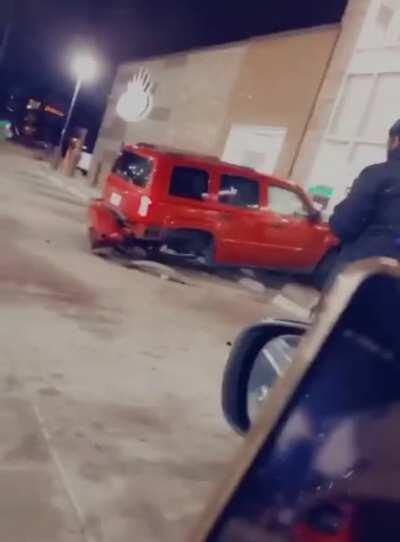 Oh you stuck? Let me just chain your wheel up...