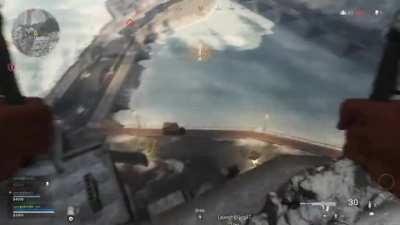 He was all the way over by the generators