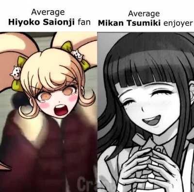 Average Hiyoko Saionji Fan 👱‍♀️ vs Average Mikan Tsumiki Enjoyer 💉