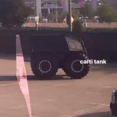 Carti literally ‘riding in the tank’