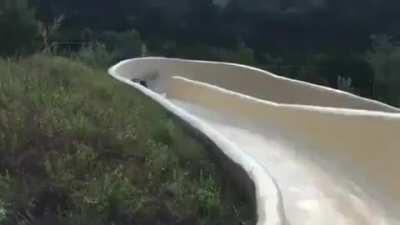 Let me just get out the slider mid slide real quick to film my friend slide