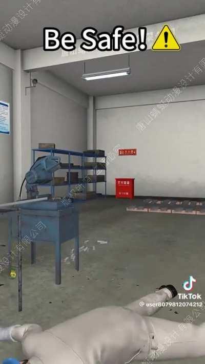 More of the Chinese security videos. Now with green blood