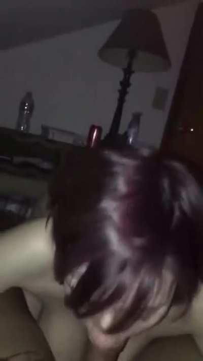 Sucking daddy's cock