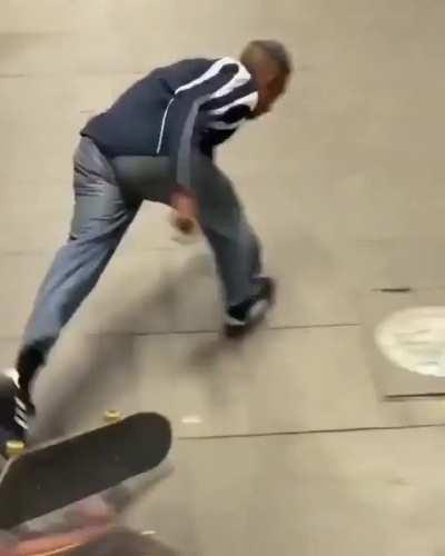 Skateboarder Executes Perfect Recovery From Fall