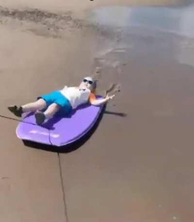 he was just chilling