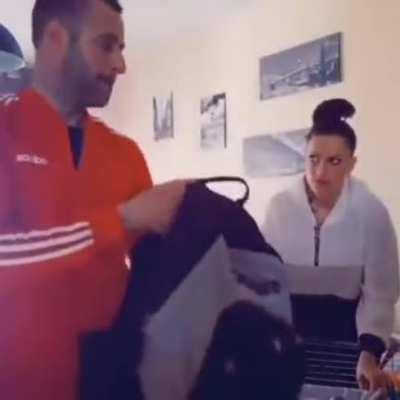 training some shots with the boys