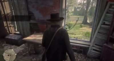 Arthur jumps out of a window and trips Dutch over