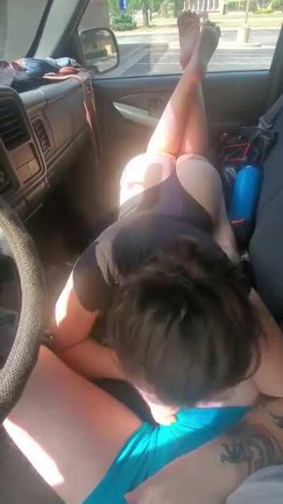 I'll suck your cock in the truck, just pull over! 😏