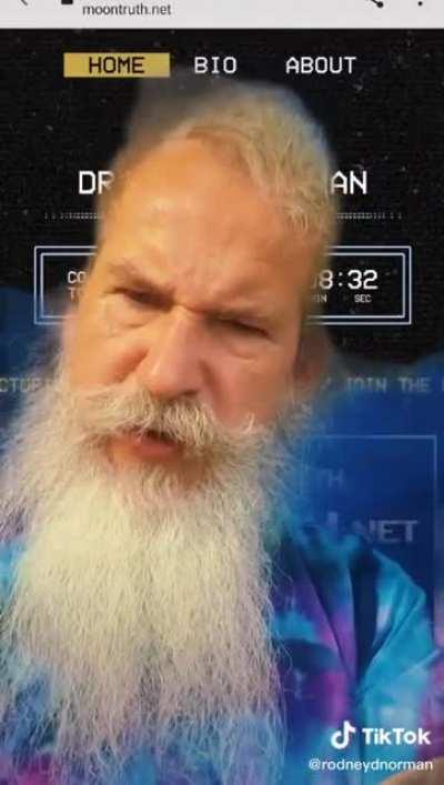 Old (possibly drunk) crazy guy rambling about how the moon is crashing into the earth in three months