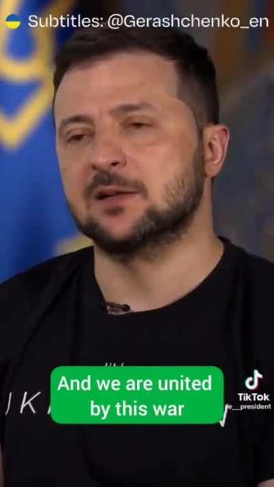 Zelensky: A united Ukraine, a united people will be left after me. We will build a dream country. it's a good thing.