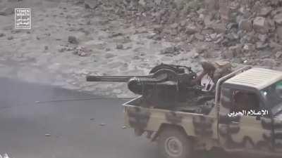 Technical with a M167 Vulcan in Yemen