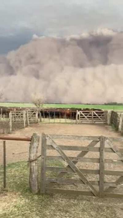 Tormenta de arena en La Pampa