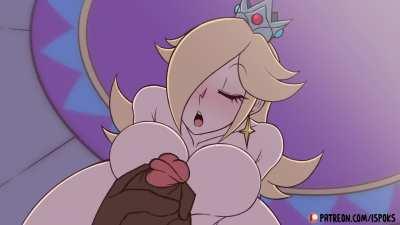Rosalina getting a load on her face (ilustretsspoks)