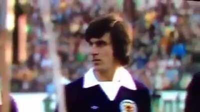Scotland v Brazil 1974 World Cup re-live on BBC. Faces of the Scottish players when band play ‘God Save the Queen’ as the Scottish national anthem.