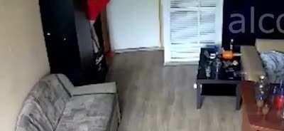 Just hanging from the furniture