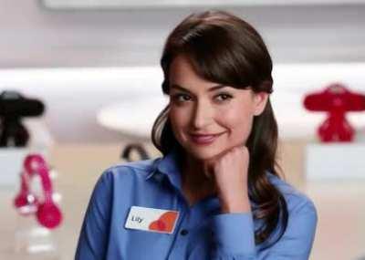 She seems really committed to getting a sales point from you… [Milana Vayntrub]