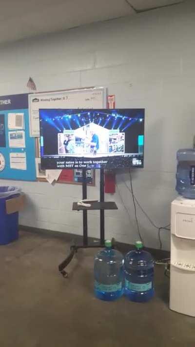 not allowed to turn down or off in the only breakroom. is this legal?