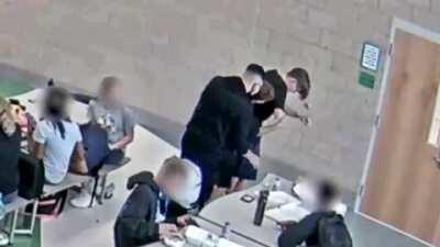 Kid saves his buddy from choking via the heimlich maneuver!