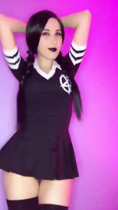 molecularagatha as Wednesday Addams