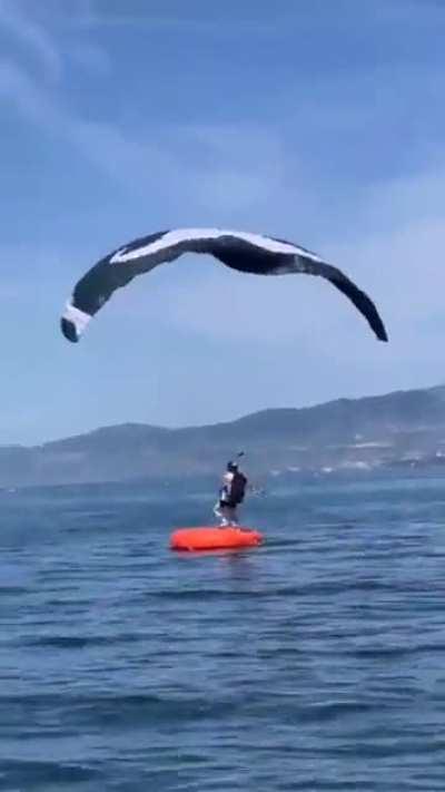 It took him a lot of practice before making that perfect landing.