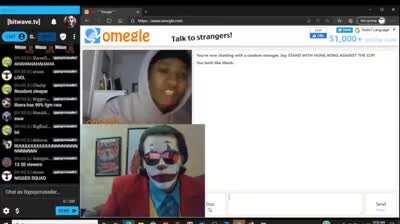 Racist joker harassing kids on Omegle