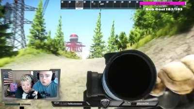 After 3 tries, my mother got a kill today in tarkov!!