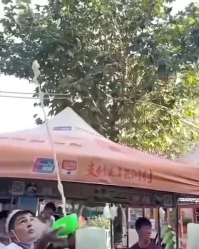 Just a man showing his skill....