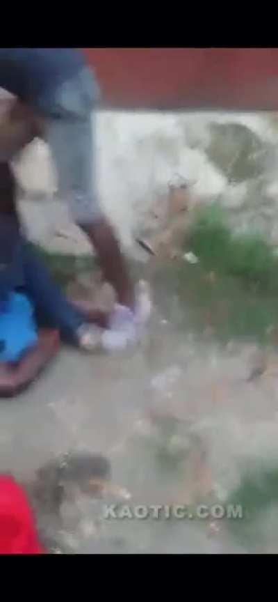 Dude get knocked unconscious after voodoo ritual goes south.