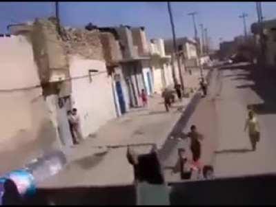 POS US soldier taunts children with water! 