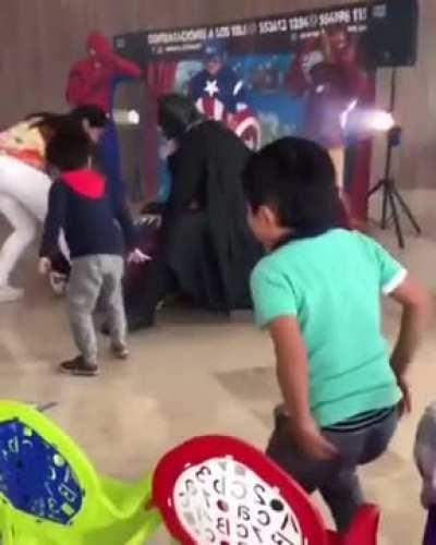 Kid wanted to help the Avengers