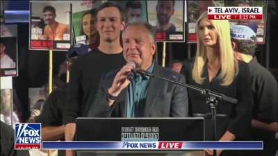 Benjamin Netanyahu Booed by 100K+ Israelis after US envoy Steve Witkoff brings up his name at a rally in Tel Aviv
Jared Kushner and Ivanka Trump exchange awkward smiles as Witkoff tries to regain control on Fox News Live broadcast