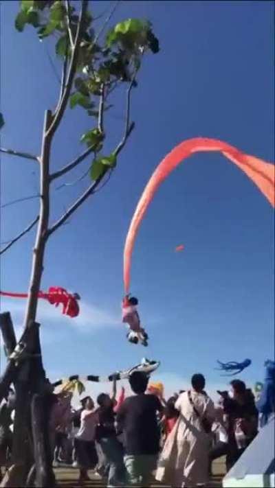 Local tribe sacrifice a youngling to the mighty sky tentacle in hopes of better harvest.