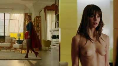 Melissa Benoist - Superhero Dressed vs Undressed