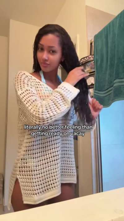 Romina getting ready see though