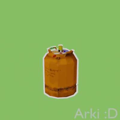 Bombona de butano de Repsol LowPoly
