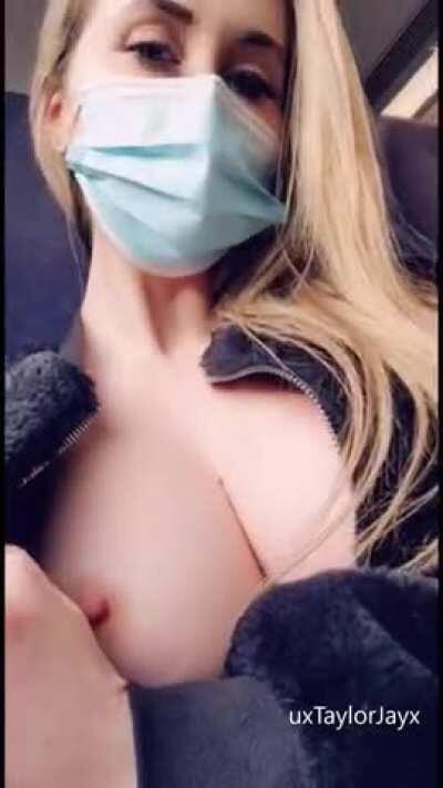 Exposing my boobs with him right there was getting me a bit too turned on