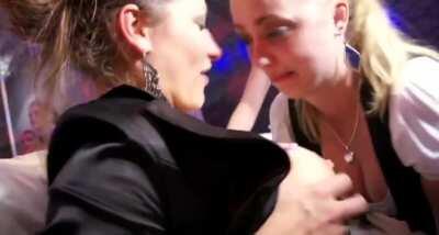 MILF and Kittens Kissing