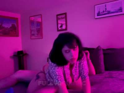 Edging herself while edging me