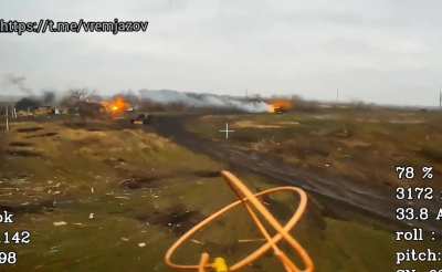 Fibre-optic FPV drone flies into Stryker crew compartment