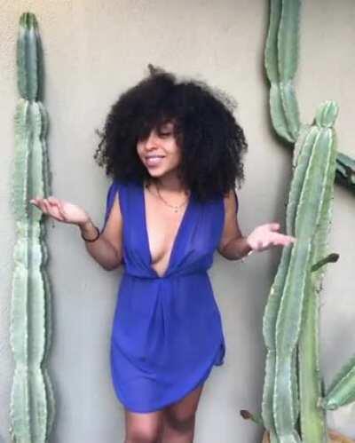 Blue dress see through