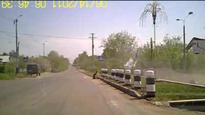 lucky driver jumps out truck before crash