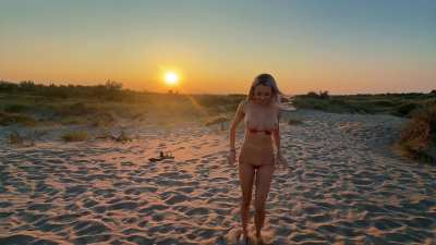 The beach is more interesting when you're naked