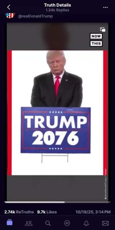 10/19/25 - A DJT repost, Trump 4 ever.