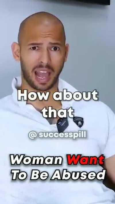 Andrew tate is literally a glorified women beat, misogynist and manipulator. It's a stain on our society knowing this guy was on the top for the length he was . If I was a woman I'd wake up thinking the world just doesn't value me as much as men .