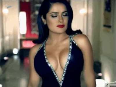 Your mommy Salma Hayek looked so hot at the party your friends couldn't stop staring at her.
