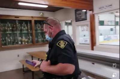 Mother arrested by OPP at the Ripley Arena for trespassing after refusing to provide proof a vaccination