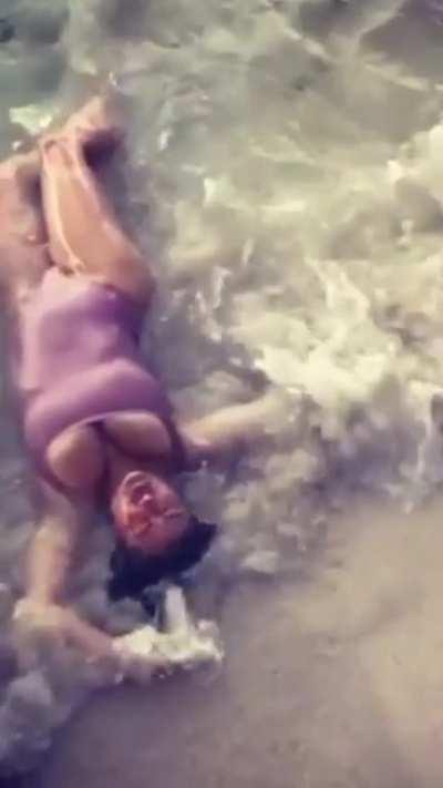 being swept away by the waves, 2019