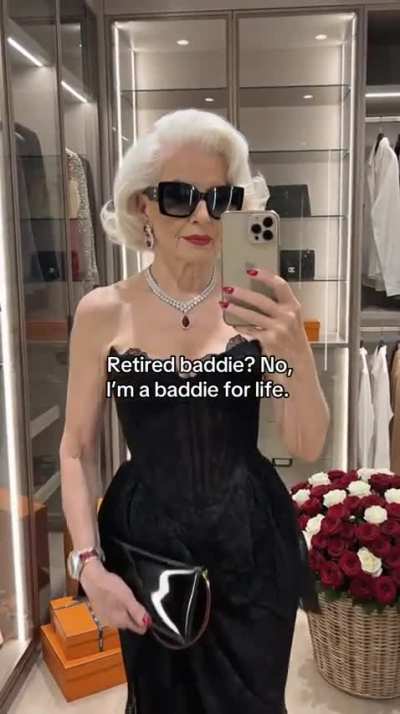 Retired baddie, or just finally comfortable?