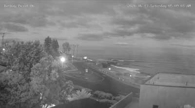 Man driving off Sunset Cliffs yesterday morning caught on CCTV.