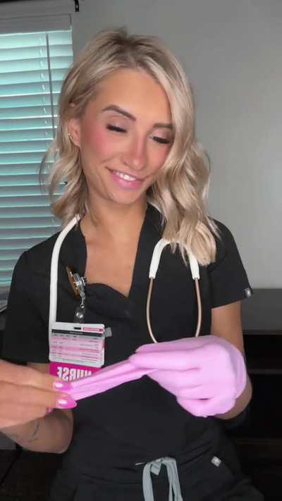 Who wants a naughty blonde nurse today?